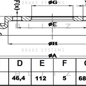Диск тормозной передний вентилируемый