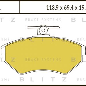 Колодки тормозные передние к-кт