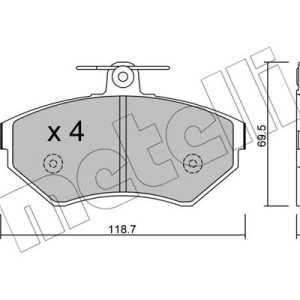 Колодки тормозные передние к-кт