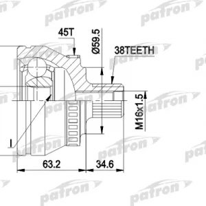 ШРУС наружный передний