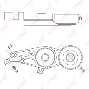 Ролик-натяжитель ручейкового ремня