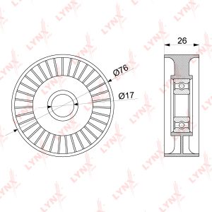 Ролик-натяжитель ручейкового ремня