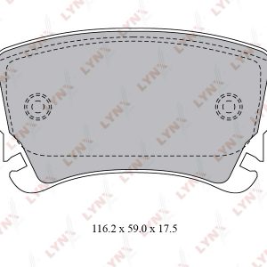 Колодки тормозные задние дисковые к-кт