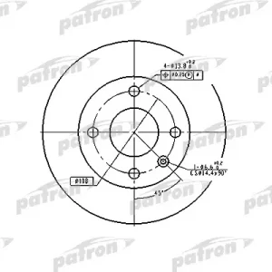 Диск тормозной передний не вентилируемый