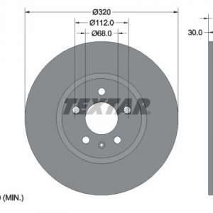Диск тормозной передний вентилируемый