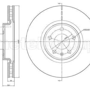 Диск тормозной передний вентилируемый