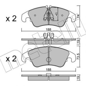 Колодки тормозные передние к-кт