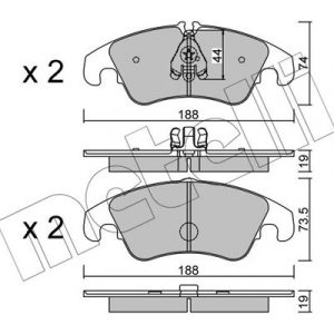 Колодки тормозные передние к-кт