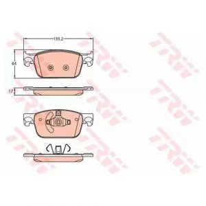 Колодки тормозные передние к-кт