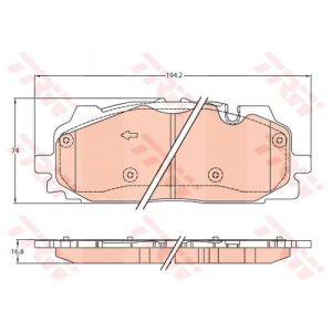 Колодки тормозные передние к-кт