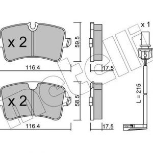 Колодки тормозные задние дисковые к-кт
