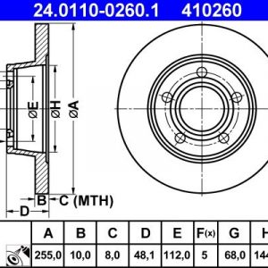Диск тормозной задний