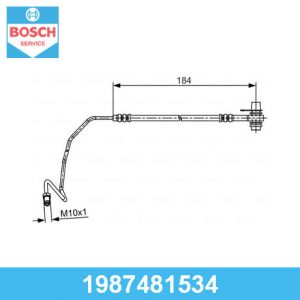 Шланг тормозной задний левый