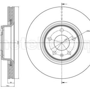 Диск тормозной передний вентилируемый