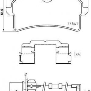 Колодки тормозные задние дисковые к-кт