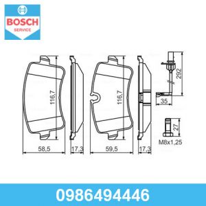 Колодки тормозные задние дисковые к-кт