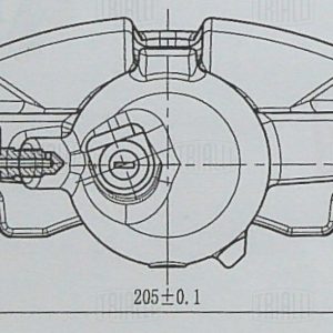 Суппорт тормозной передний левый