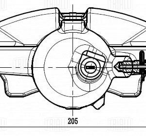 Суппорт тормозной передний правый