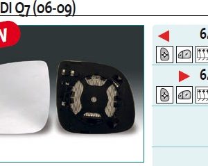 Стекло зеркала электрического левого