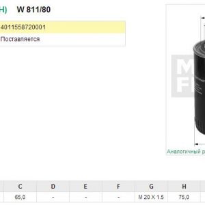 Фильтр масляный