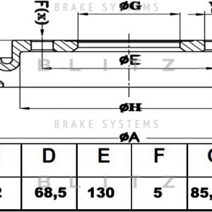 Диск тормозной передний вентилируемый левый