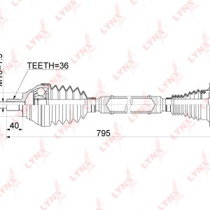 Полуось передняя правая