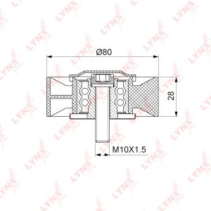 Ролик-натяжитель ручейкового ремня
