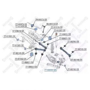 Сайлентблок заднего поворотного кулака