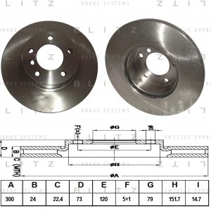 Диск тормозной передний вентилируемый