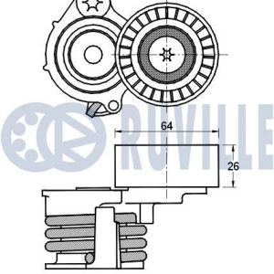 Ролик-натяжитель ручейкового ремня