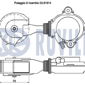 Ролик руч.ремня с кронштейном