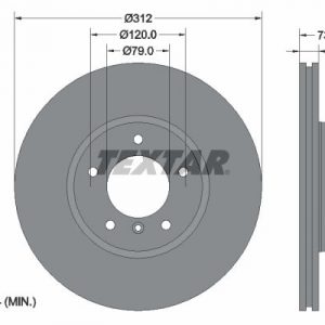 Диск тормозной передний вентилируемый
