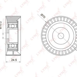 Ролик-натяжитель ручейкового ремня