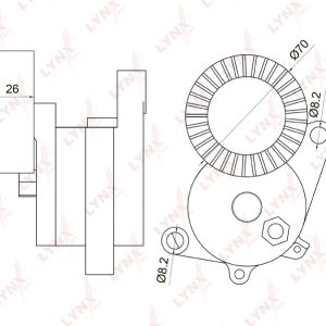 Ролик-натяжитель ручейкового ремня