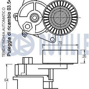 Ролик-натяжитель ручейкового ремня