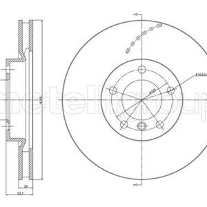 Диск тормозной передний вентилируемый