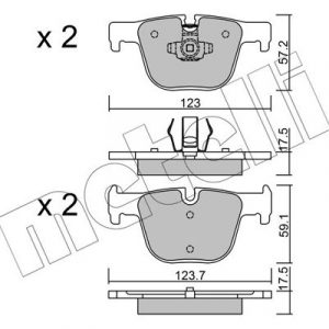 Колодки тормозные задние дисковые к-кт