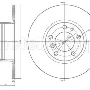 Диск тормозной передний не вентилируемый
