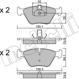 Колодки тормозные передние к-кт