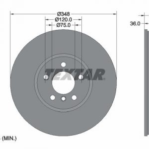 Диск тормозной передний вентилируемый правый