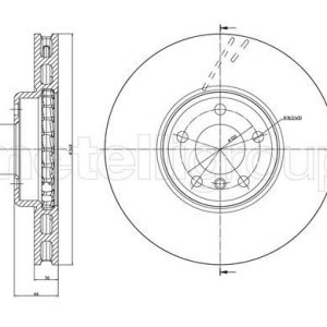 Диск тормозной передний вентилируемый левый