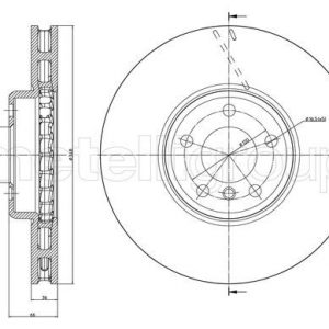 Диск тормозной передний вентилируемый правый