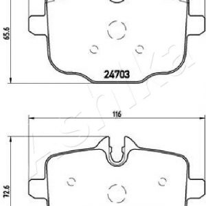 Колодки тормозные задние дисковые к-кт