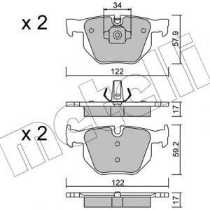 Колодки тормозные задние дисковые к-кт