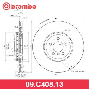 Диск тормозной передний вентилируемый правый