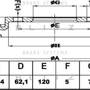Диск тормозной передний вентилируемый
