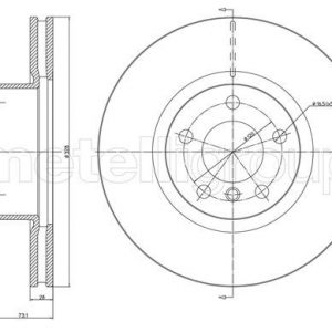 Диск тормозной передний вентилируемый