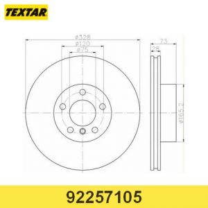 Диск тормозной передний вентилируемый