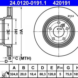 Диск тормозной задний