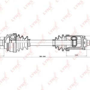 Полуось передняя левая